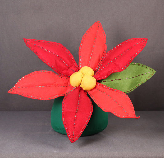 Poinsettia Doorstopper (Christmas Decoration)