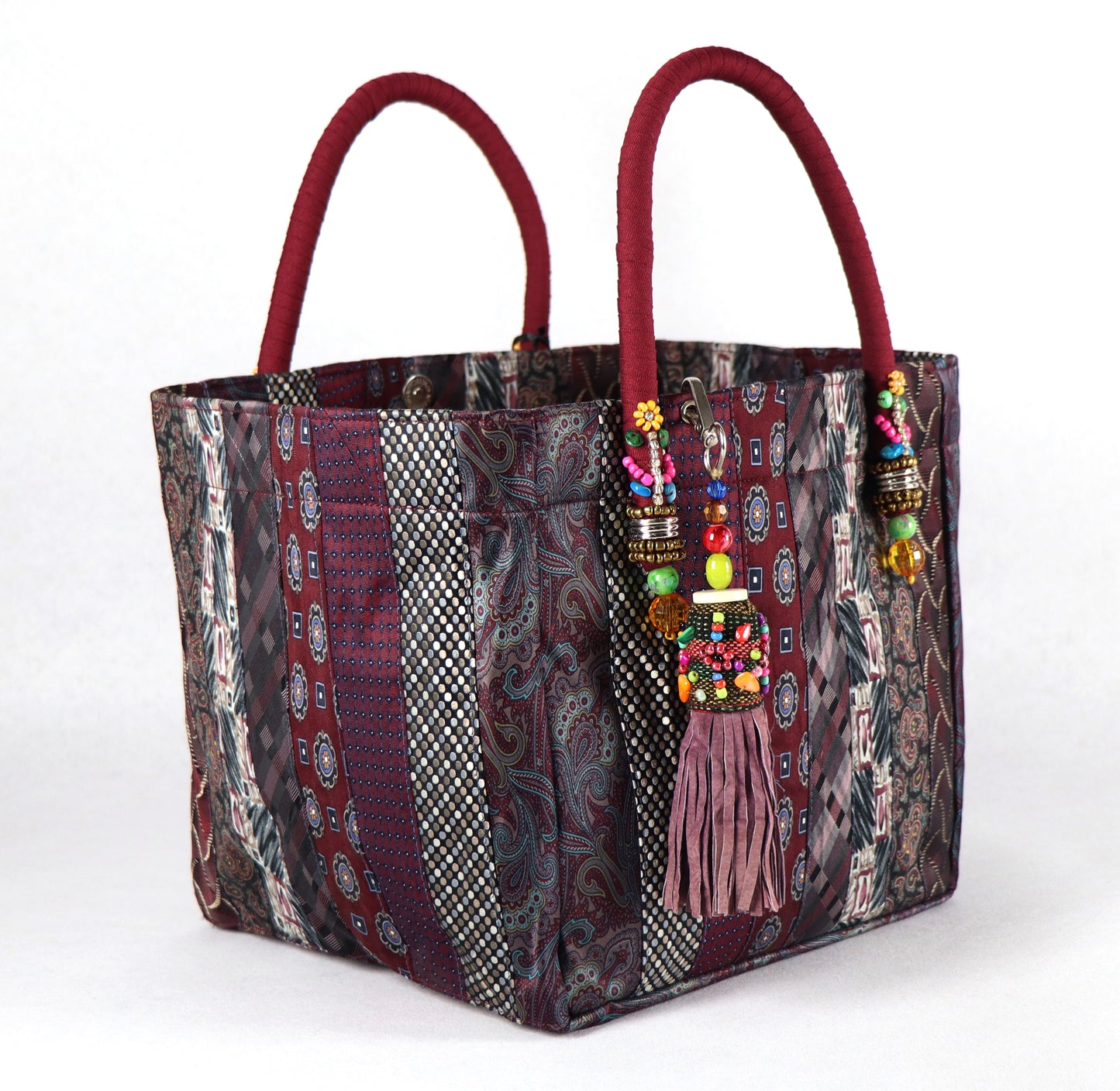 Tote of Ties (Maroon) - Large