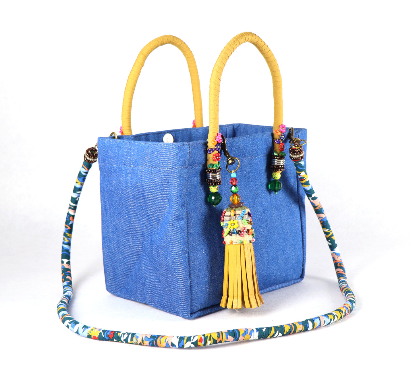 Denim Bag (Mustard Blue)