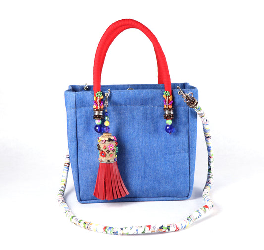 Denim Bag (Red Blue)