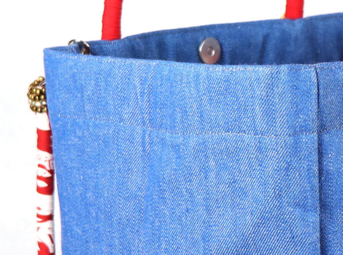 Denim Bag (Red White) - Large