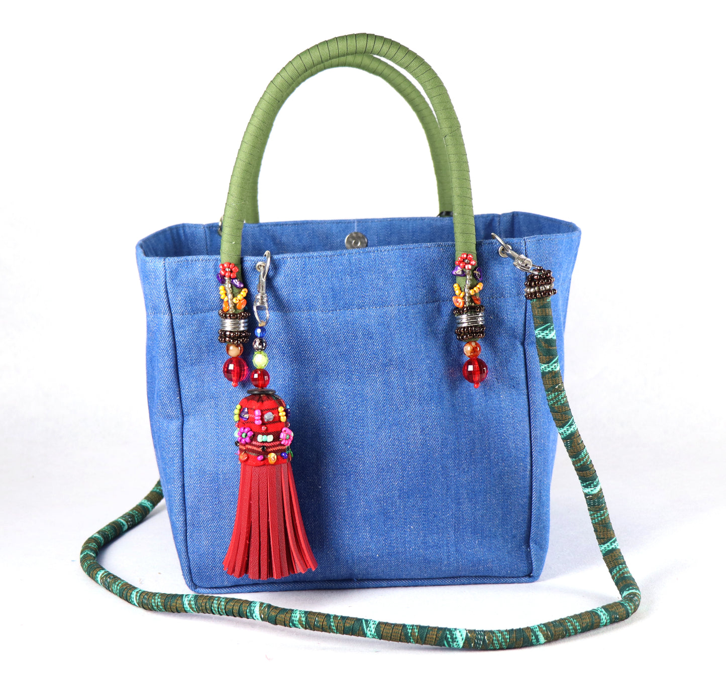 Denim Bag (Green Blue) - Large