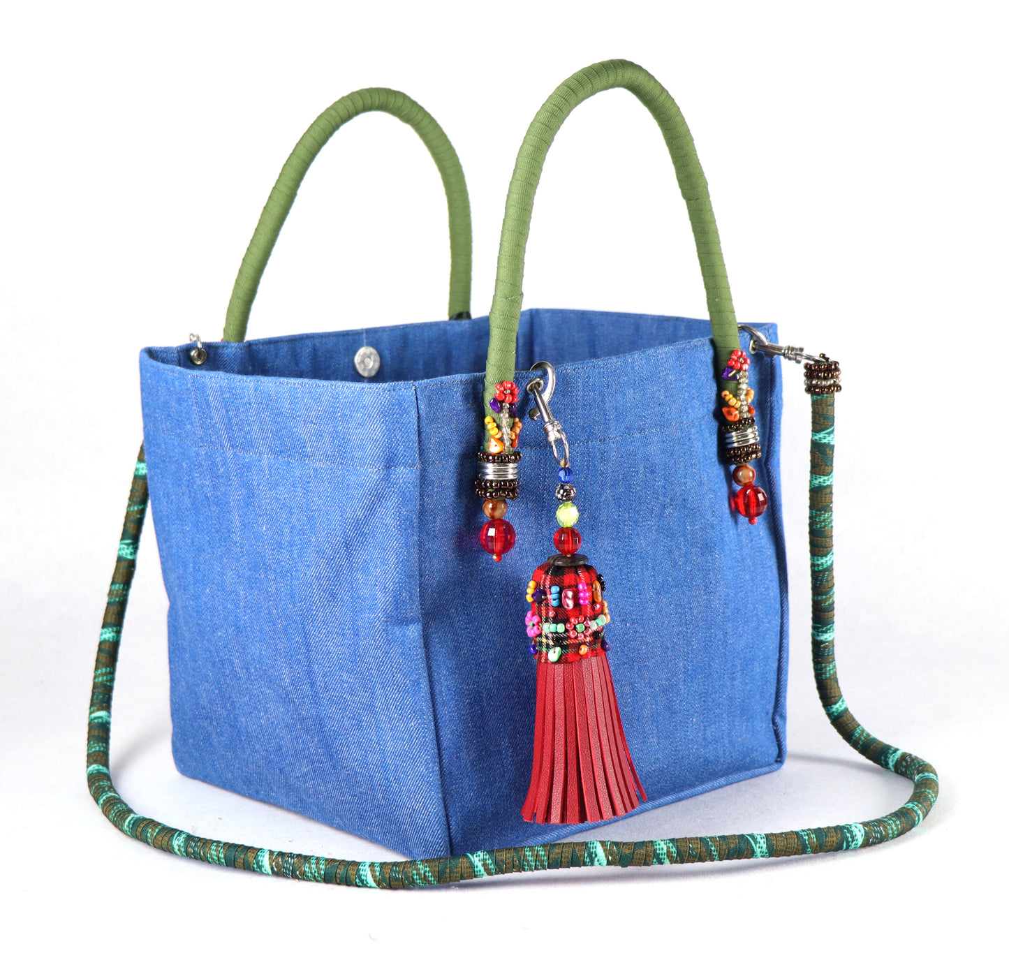 Denim Bag (Green Blue) - Large