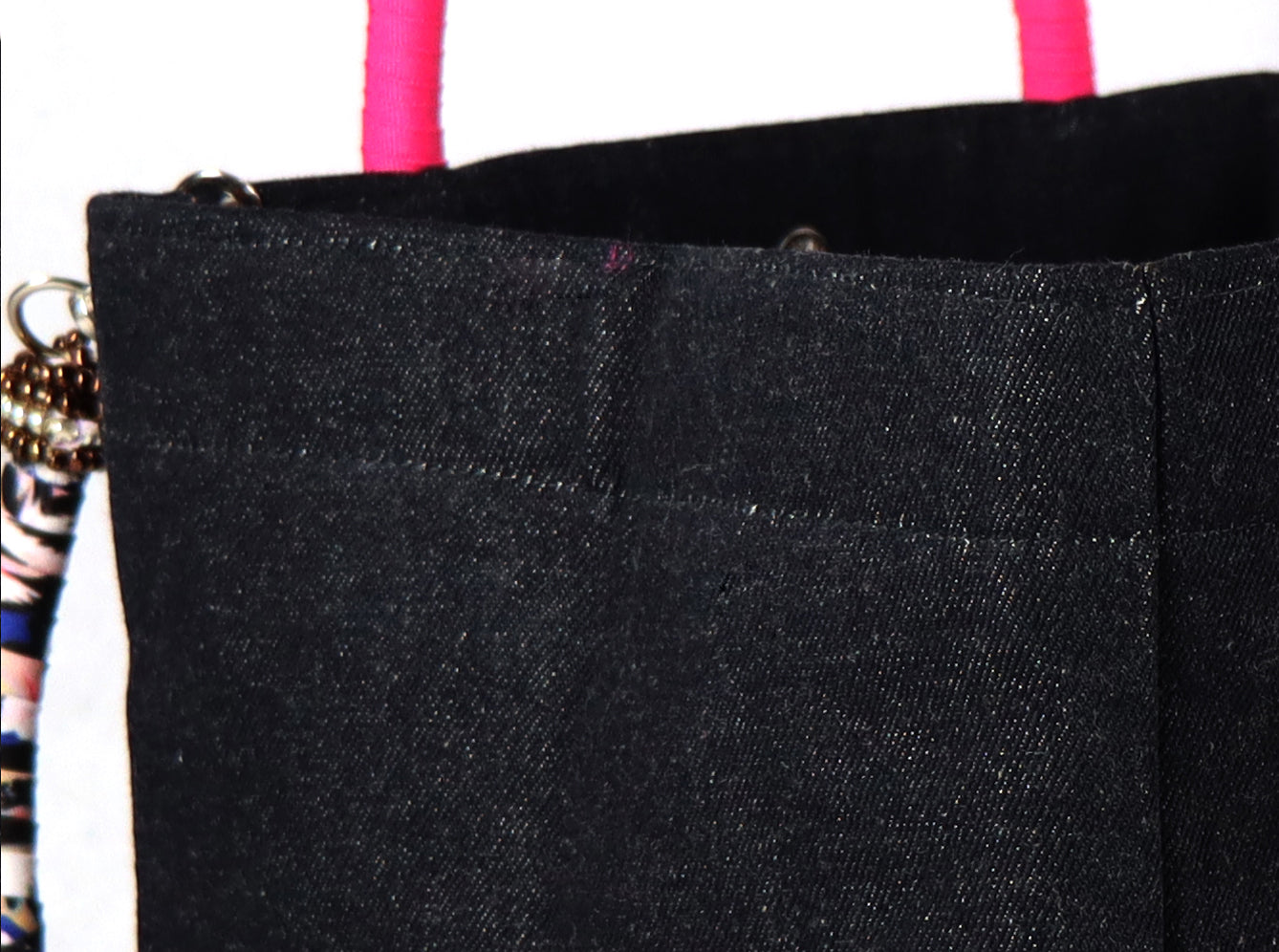 Denim Bag (Black Pink) - Large