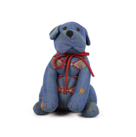 Sitting Dog Doorstopper - Denim