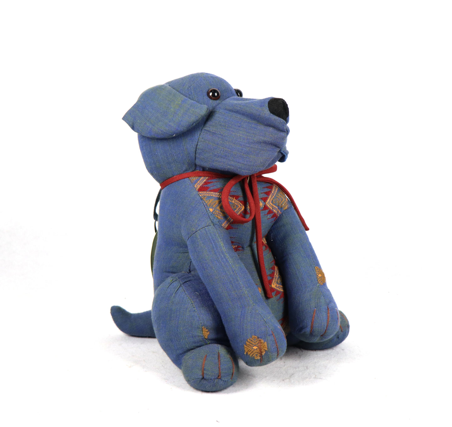 Sitting Dog Doorstopper - Denim