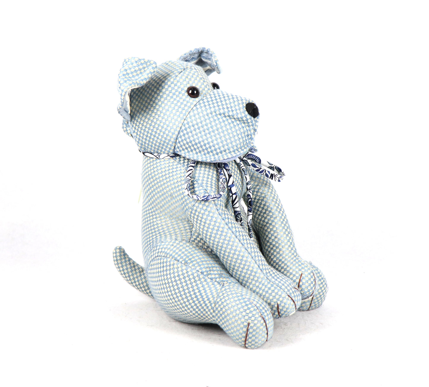 Sitting Dog Doorstopper - Light Blue