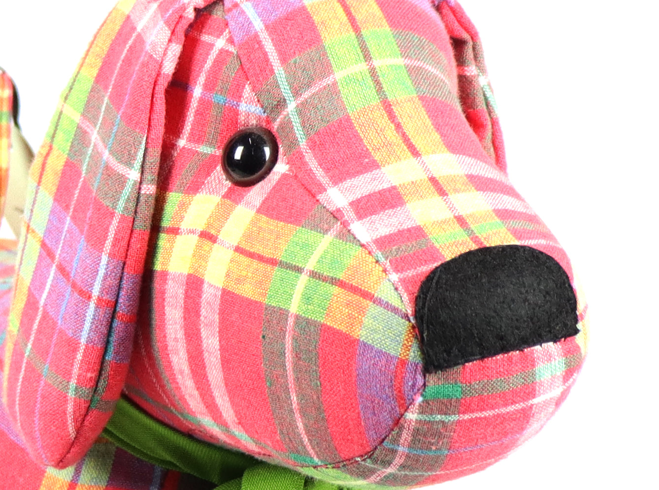 Dachshund Doorstopper - Pink Checkered