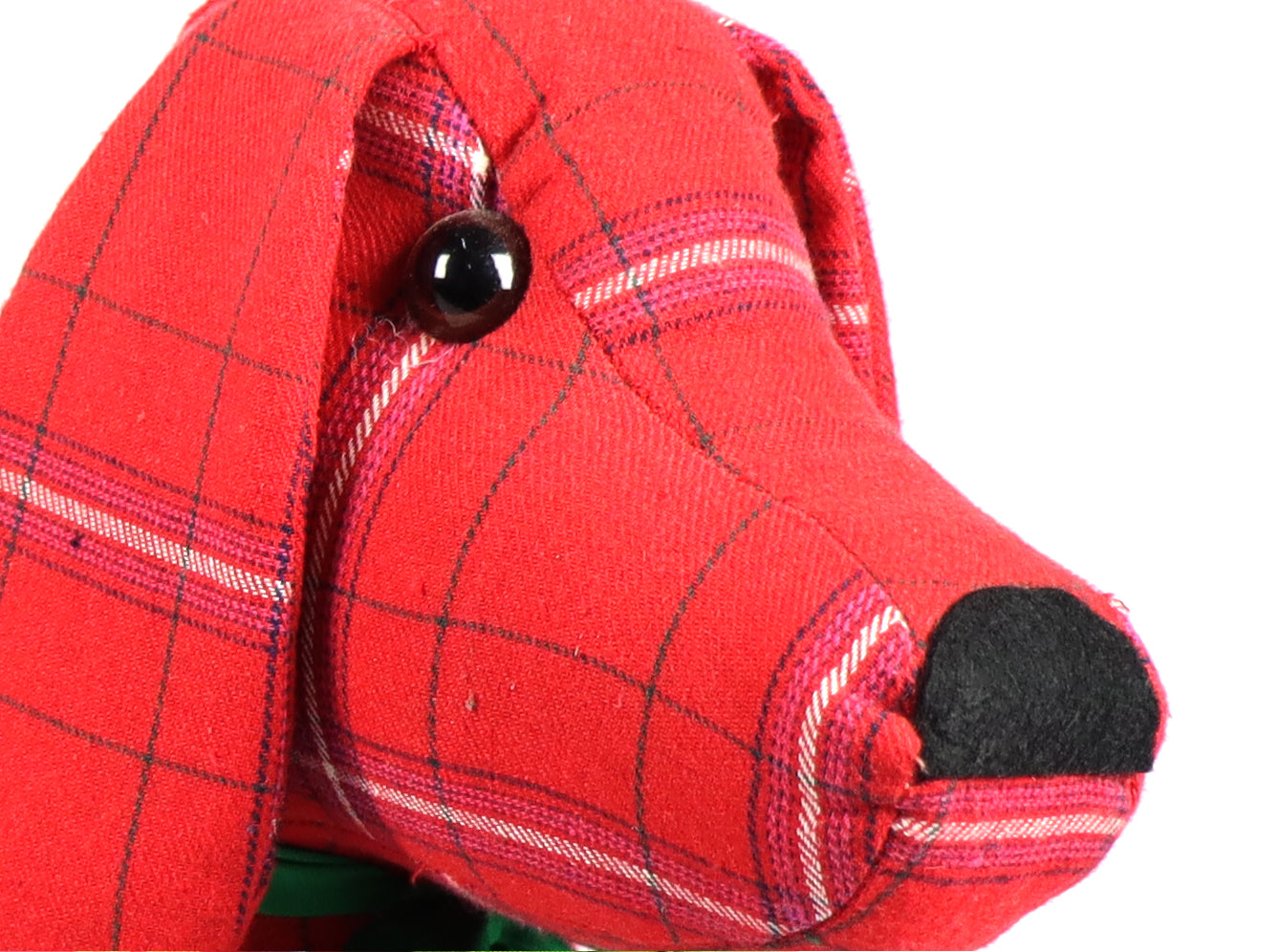 Dachshund Doorstopper - Red White Checkered