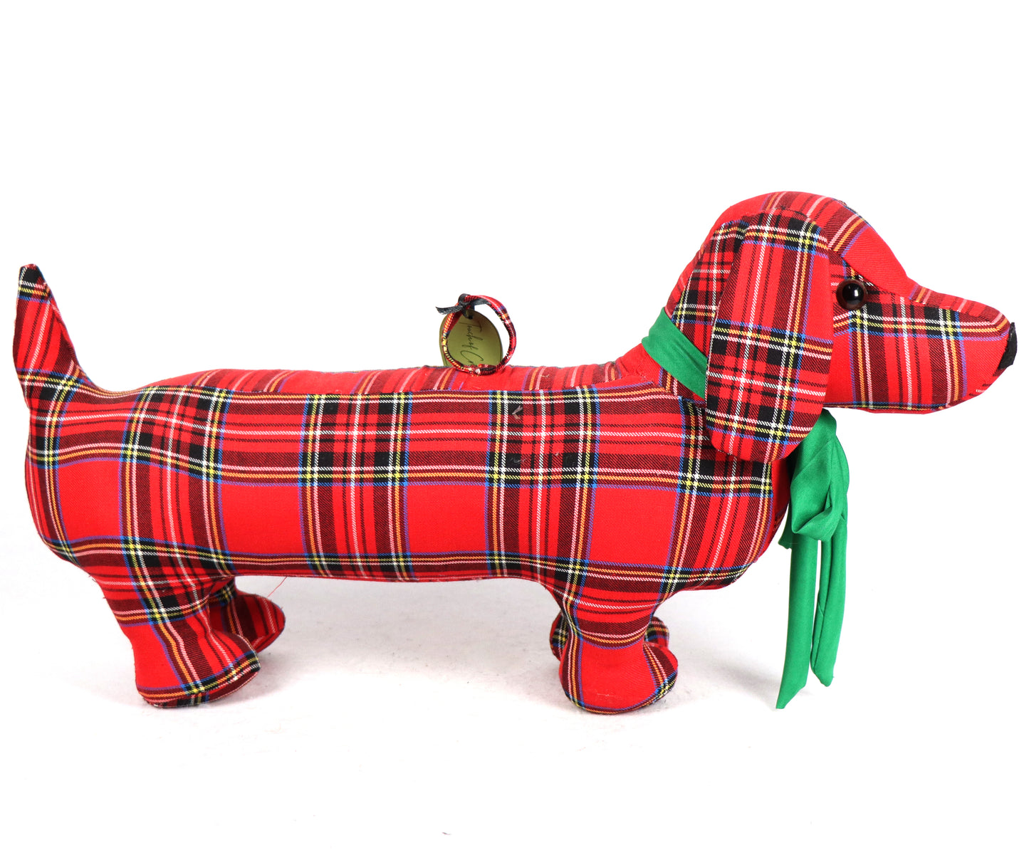 Dachshund Doorstopper - Red Checkered